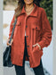 Button Up Collared Neck Long Sleeve Jacket nicholesgifts