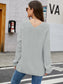Openwork Dropped Shoulder Long Sleeve Sweater nicholesgifts