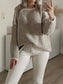 Women Contrast Trim Oversized Sweater nicholesgifts