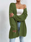 Open Front Dropped Shoulder Slit Cardigan nicholesgifts