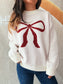 Bow Pattern Casual Long Sleeve Sweater nicholesgifts