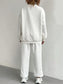 Texture Round Neck Top and Pants Set nicholesgifts