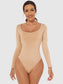 Full Size Scoop Neck Long Sleeve Bodysuit nicholesgifts