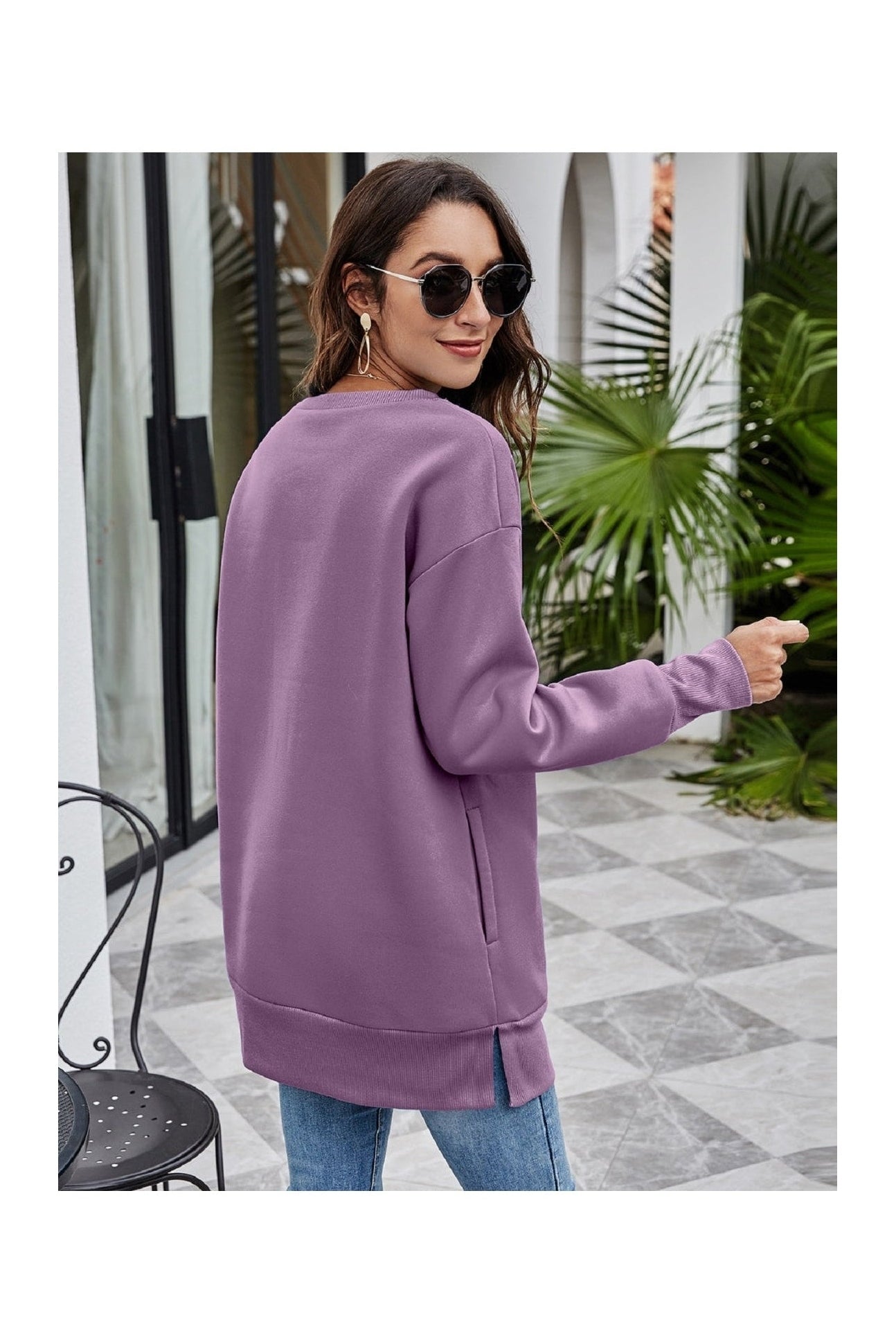 DON'T STOP BELIEVING Graphic Drop Shoulder Sweatshirt NicholesGifts