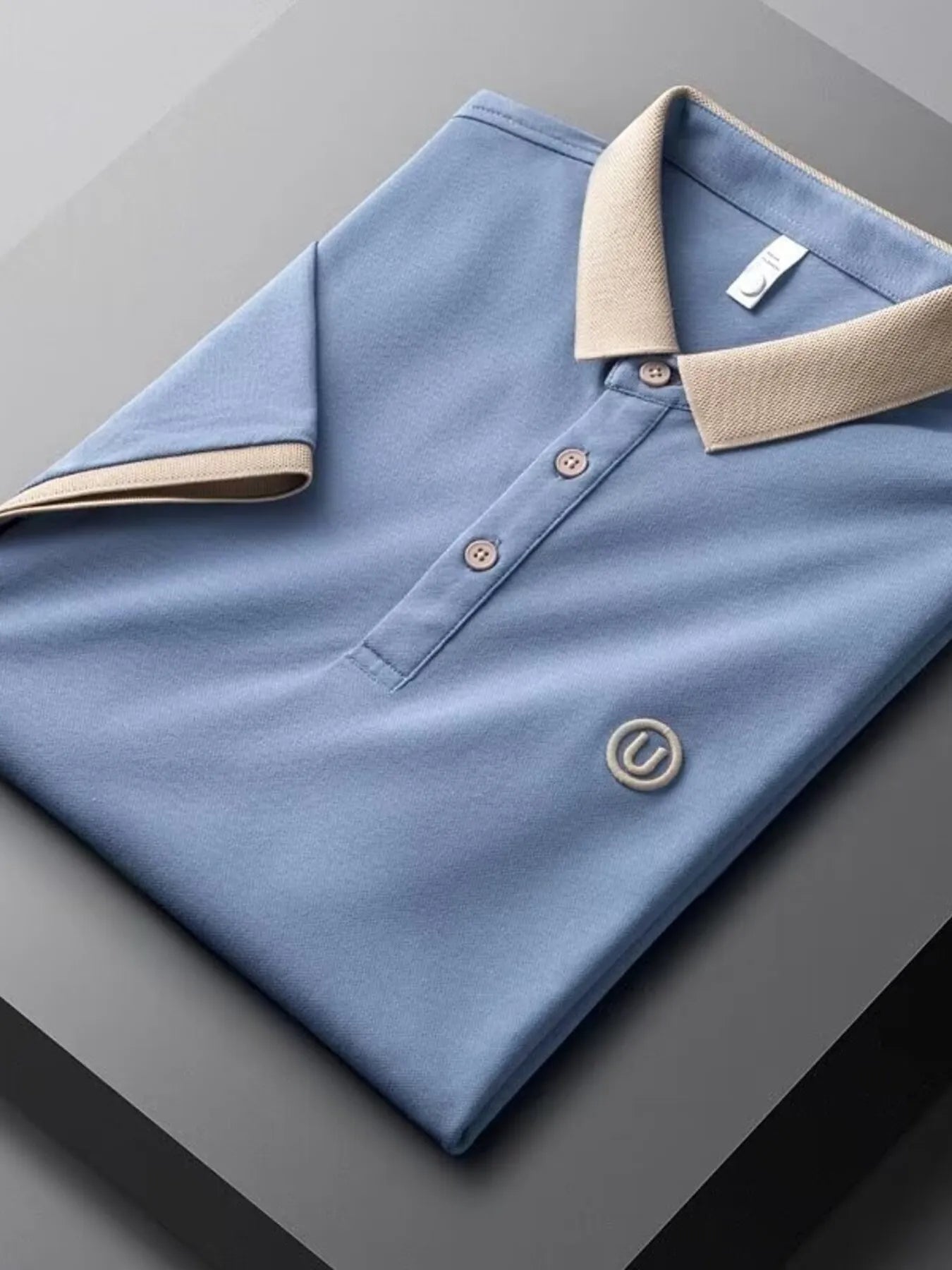 Men's Classic Contrast Short Sleeve Collar Polo Shirt NicholesGifts