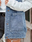 Women Up Sleeveless Denim Jacket with Pockets nicholesgifts