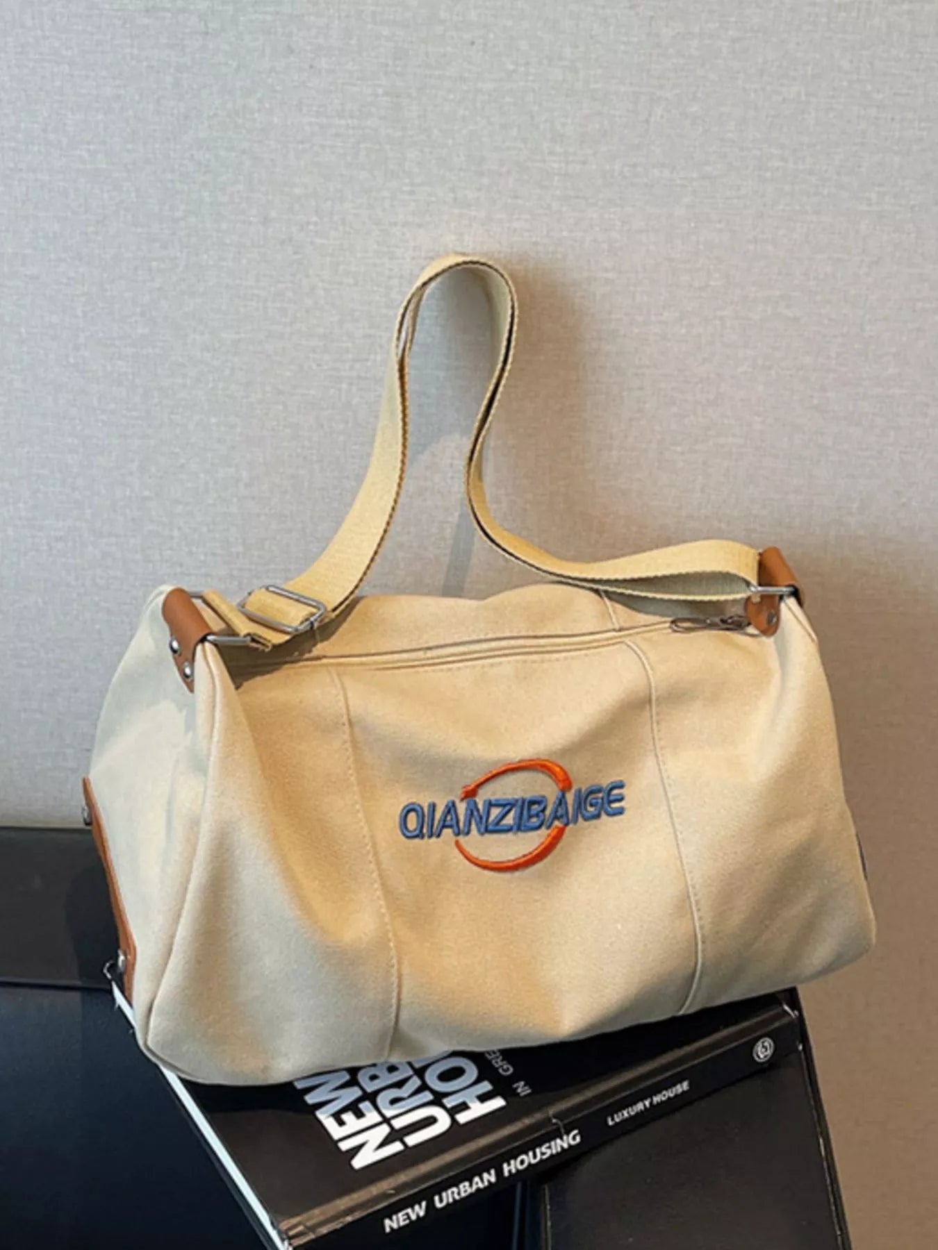 Canvas Duffel Bag with Adjustable Shoulder Strap nicholesgifts