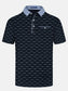 Men's Plus Size Classic Striped Polo Shirt with Contrast Collar nicholesgifts