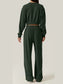 Crisscross Round Neck Top and Drawstring Pants Set nicholesgifts