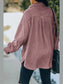Button Up Collared Neck Long Sleeve Jacket nicholesgifts