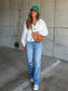 Ribbed Collared Neck Button Up Jacket nicholesgifts