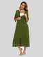 Zip Up Slit Round Neck Night Dress with Pockets nicholesgifts