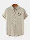 Men's Plus Size Casual Short Sleeve Button Down Shirt nicholesgifts