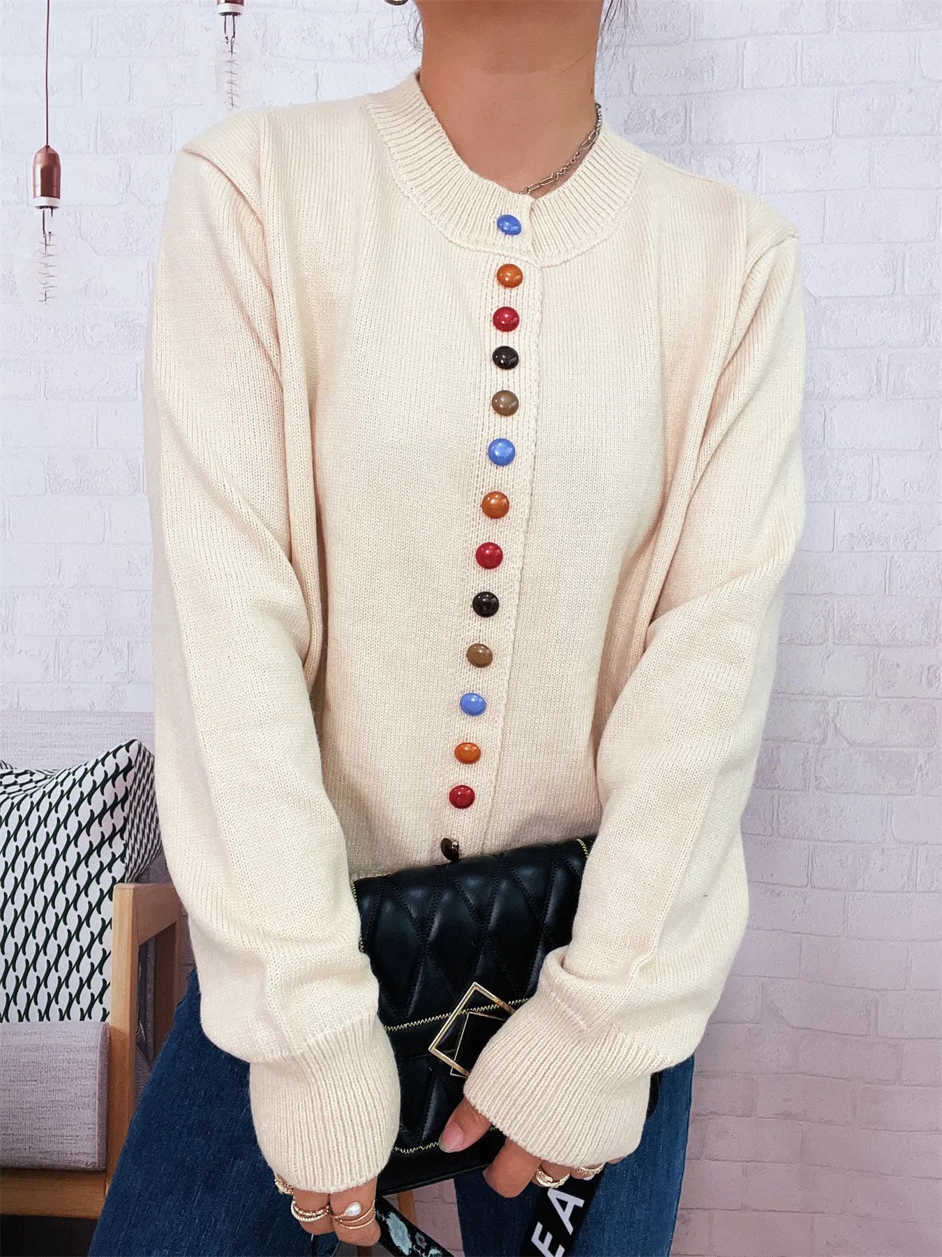 Button Up Long Sleeve Cardigan