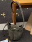 Vintage Suede Bucket Shoulder Bag nicholesgifts