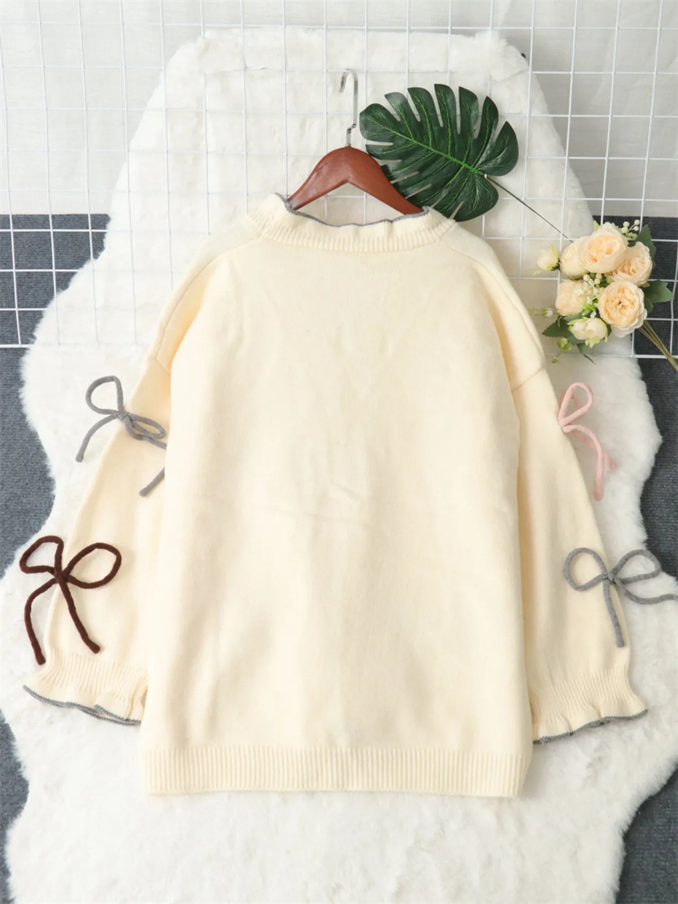 Bow Tie Button Up Cardigan