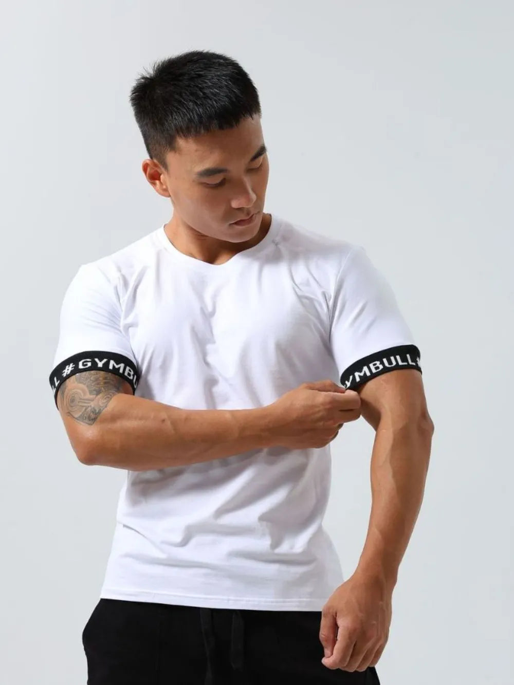 Men's Round Neck Contrast Short Sleeve T-Shirt Trendsi