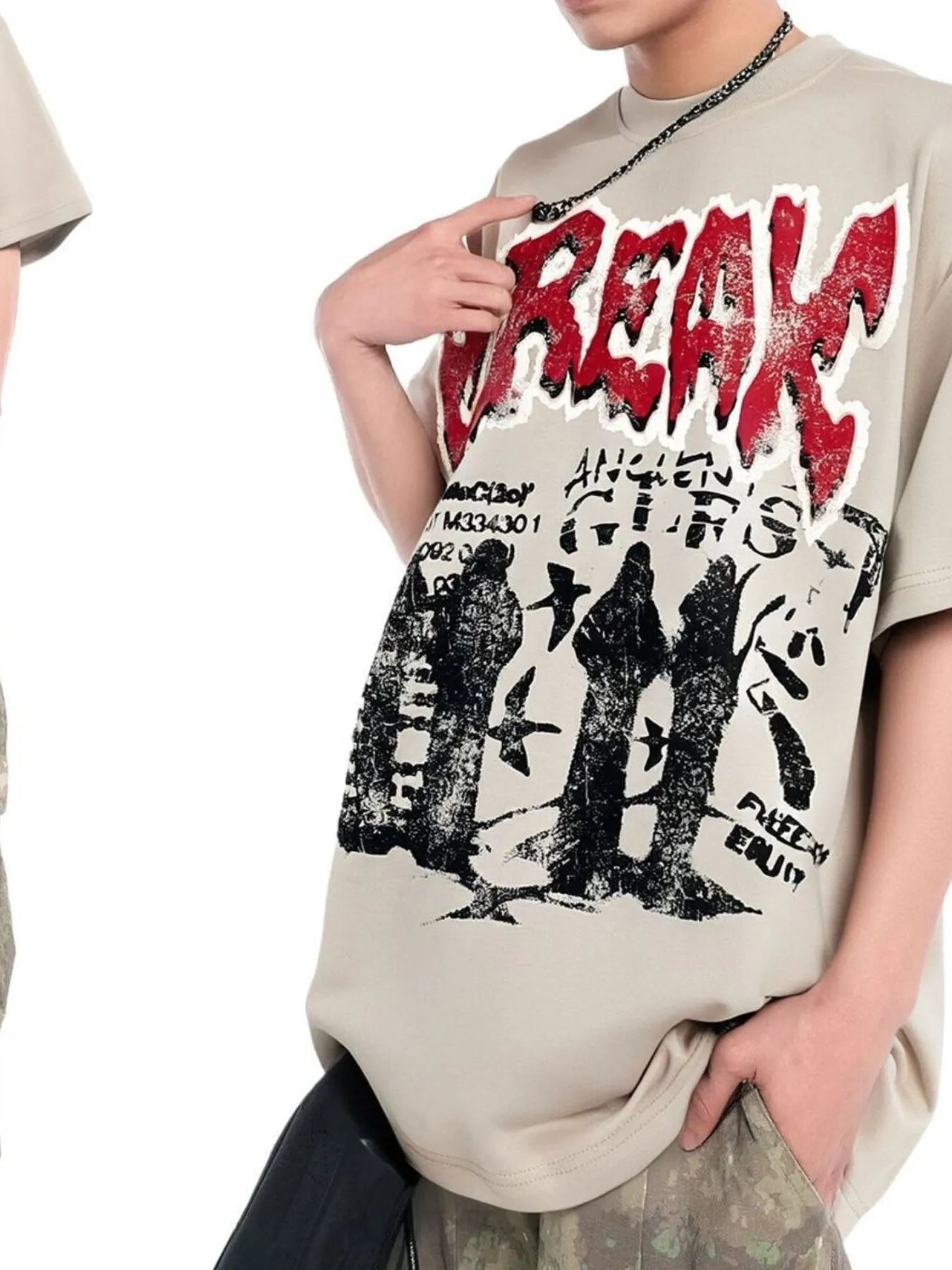 Men's Round Neck Short Sleeve Graphic T-Shirt Trendsi