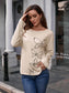 Ivy Lane Butterfly Round Neck Dropped Shoulder Blouse nicholesgifts