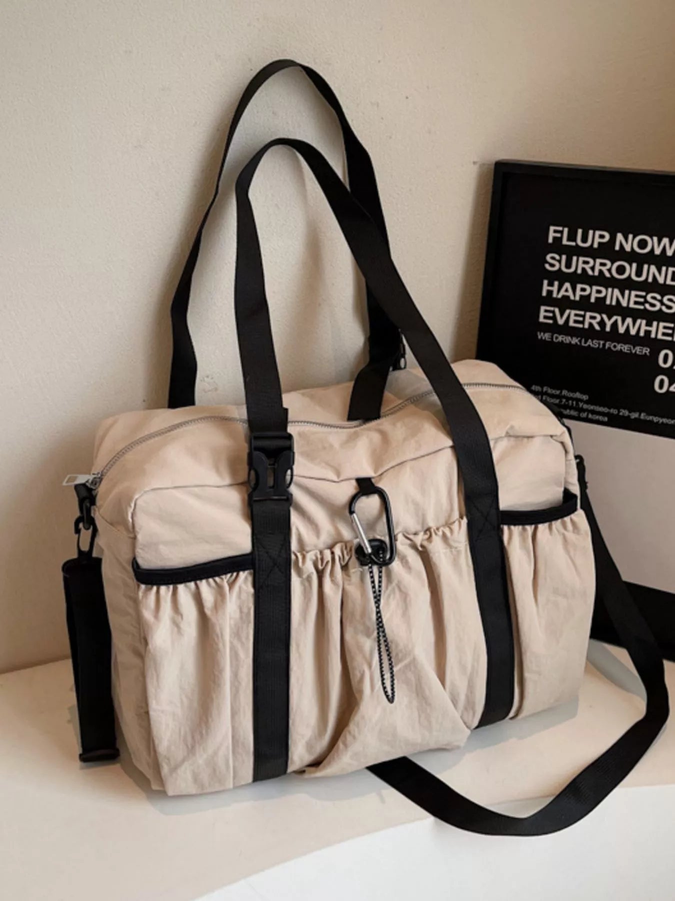 Canvas Travel Duffel Bag Trendsi