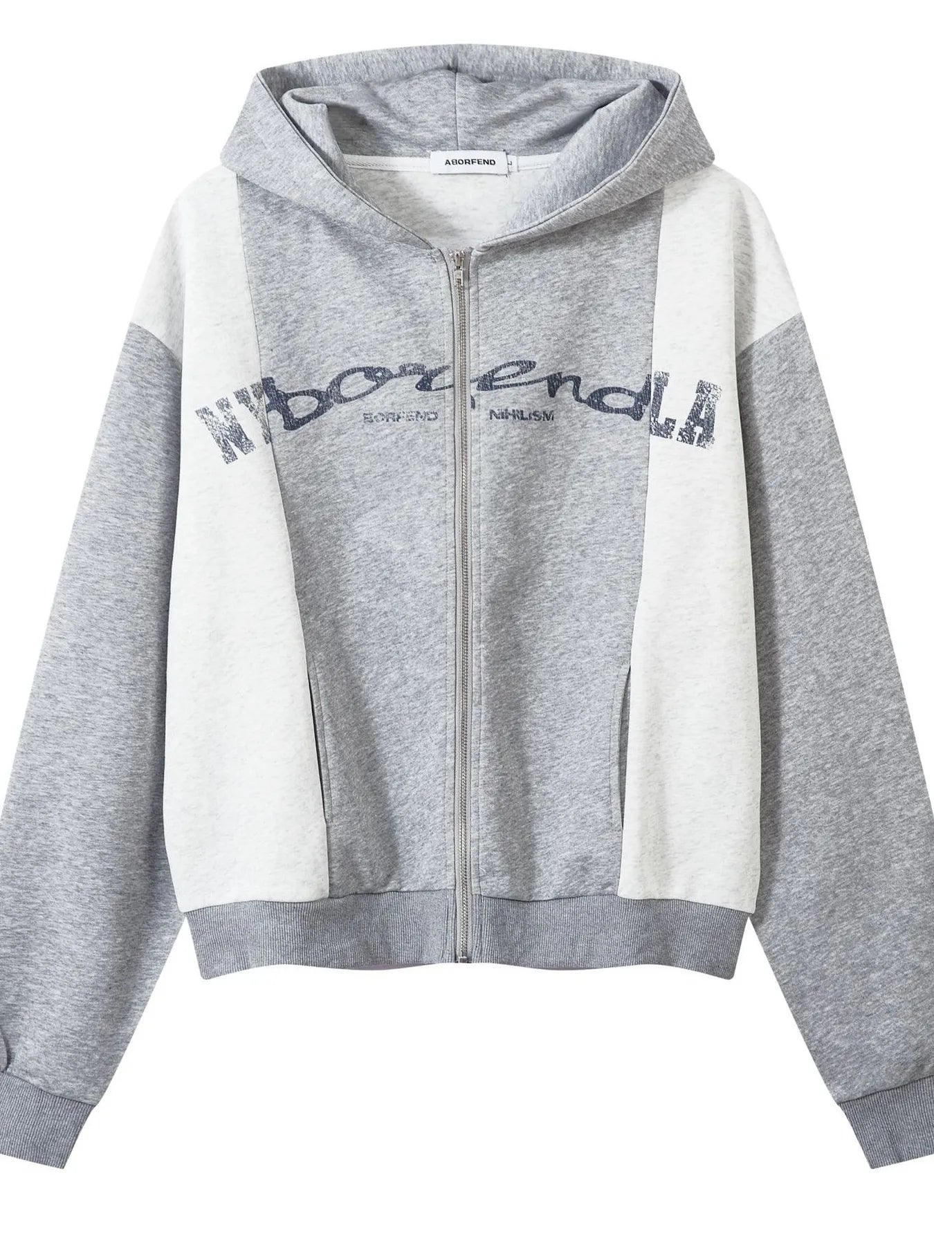 Men's Color Block Letter Graphic Zip-Up Hoodie NicholesGifts