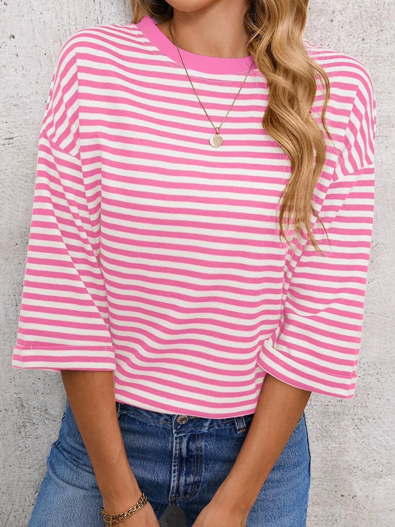 Striped Back Bow Tie T-Shirt nicholesgifts