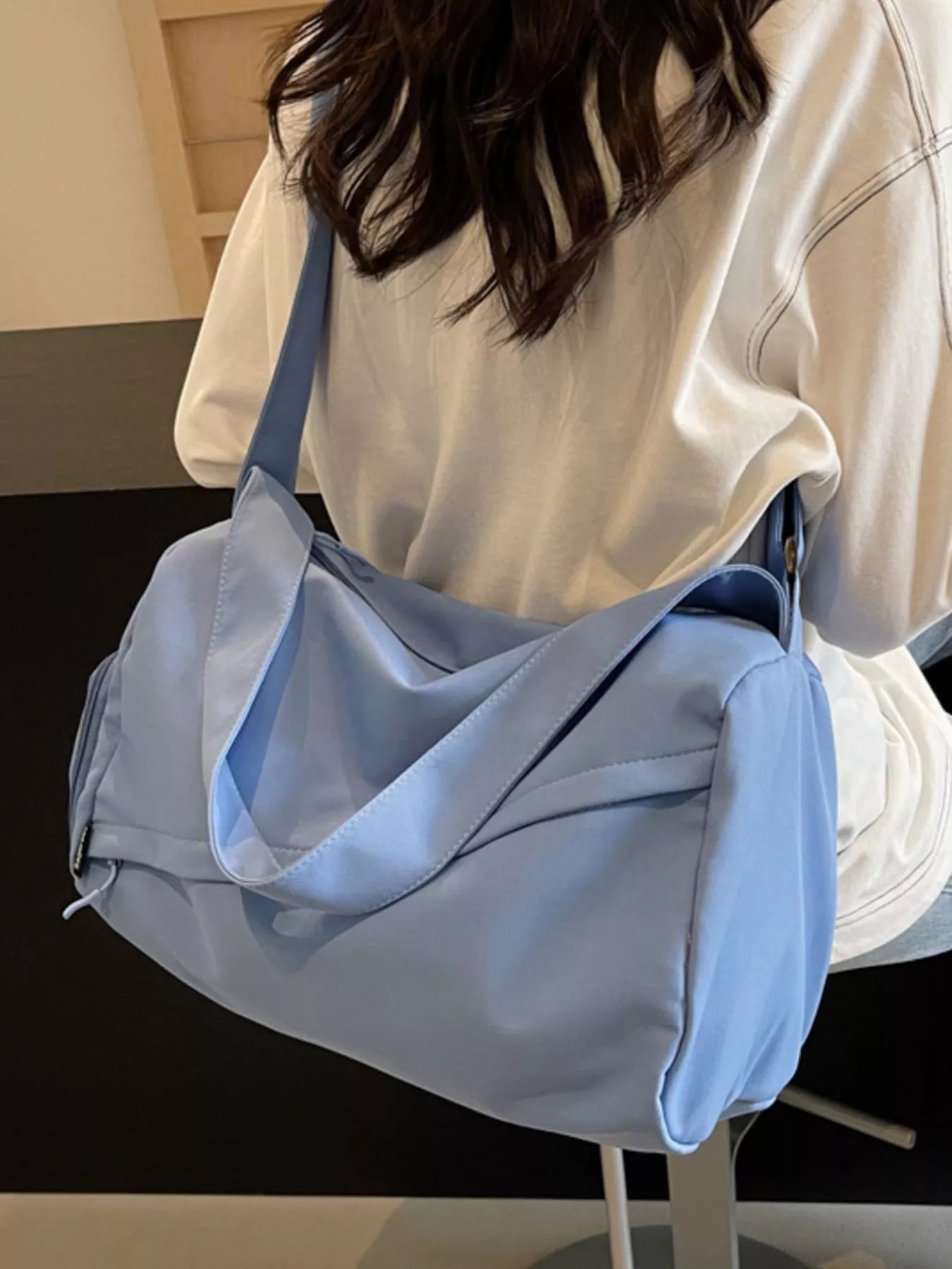 Adjustable Strap Solid Color Travel Bag nicholesgifts