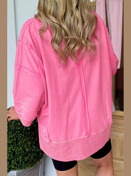 Bow V-Neck Sweatshirt nicholesgifts