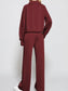 Women Half Zip Long Sleeve Top and Pants Set nicholesgifts