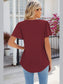 Women Eyelet Square Neck Flutter Sleeve Blouse nicholesgifts