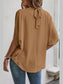 Tie Back Slit Half Sleeve Blouse nicholesgifts