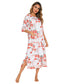 Printed Slit Night Dress with Pockets nicholesgifts