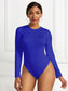 Round Neck Long Sleeve Bodysuit nicholesgifts