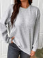 Textured Round Neck Sweatshirt nicholesgifts