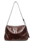 Sleek Faux Leather Hobo Shoulder Bag nicholesgifts