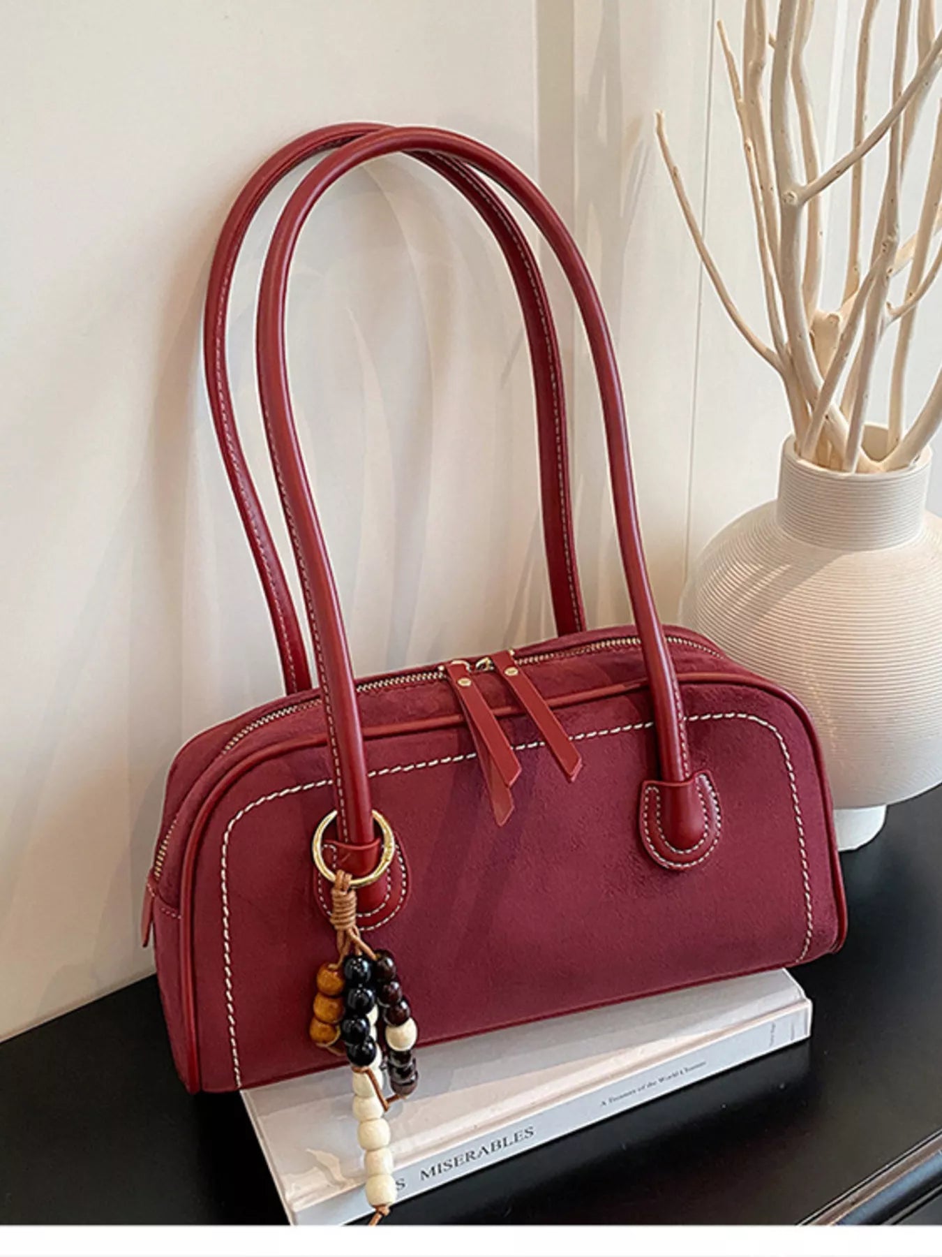 Zipper Closure Shoulder Bag nicholesgifts