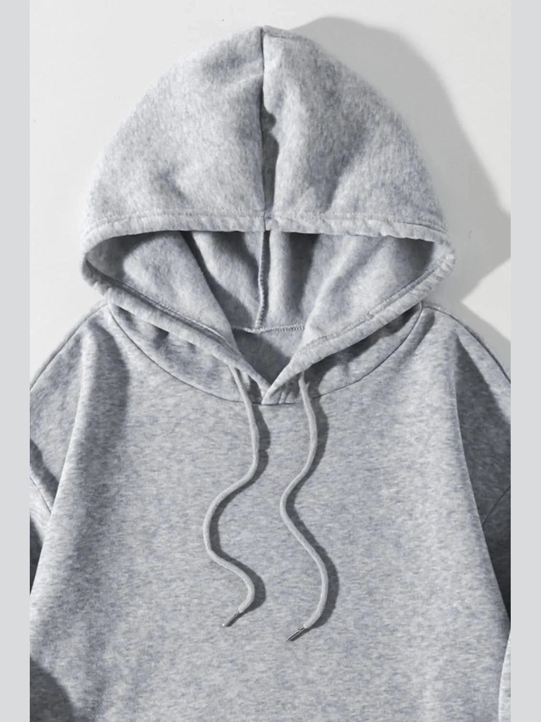 Drawstring Dropped Shoulder Hoodie Trendsi