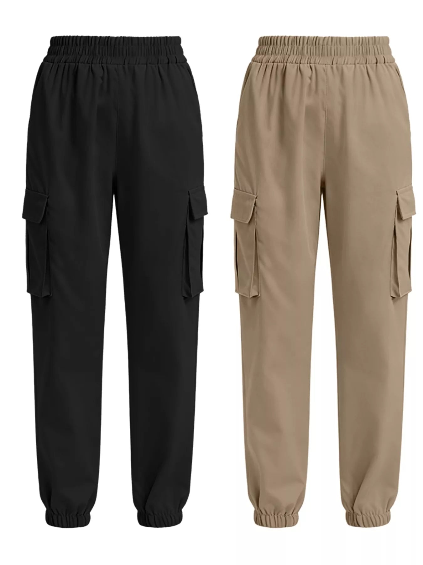 2 Piece Elastic Waist Cargo Pants NicholesGifts
