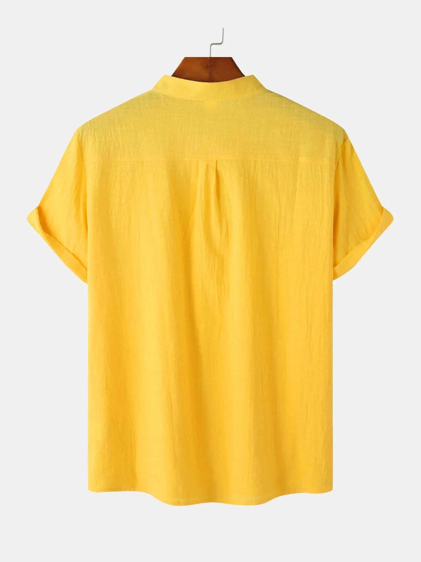 Men's Mandarin Collar Short Sleeve Henley Shirt NicholesGifts