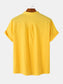 Men's Mandarin Collar Short Sleeve Henley Shirt nicholesgifts