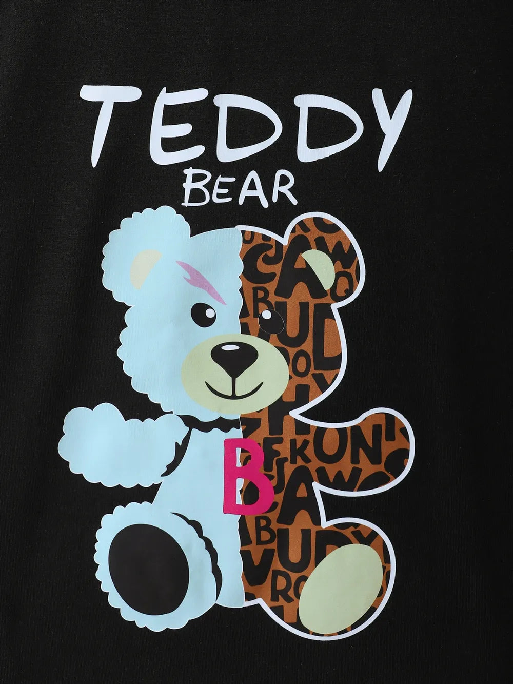 Toddler Girls Teddy Bear Round Neck Top and Pants Set nicholesgifts