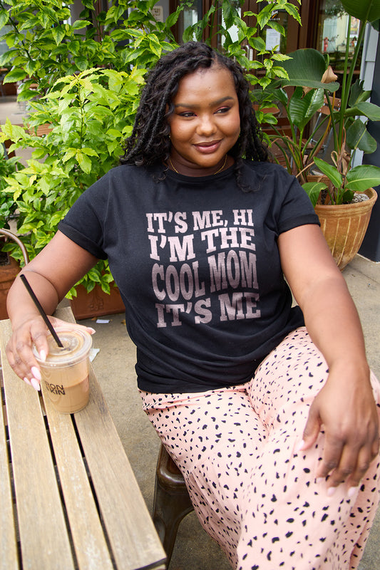 Simply Love Full Size IT'S ME,HI I'M THE COOL MOM IT'S ME Round Neck T-Shirt nicholesgifts