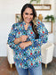 Double Take Full Size Printed Balloon Sleeve Blouse nicholesgifts