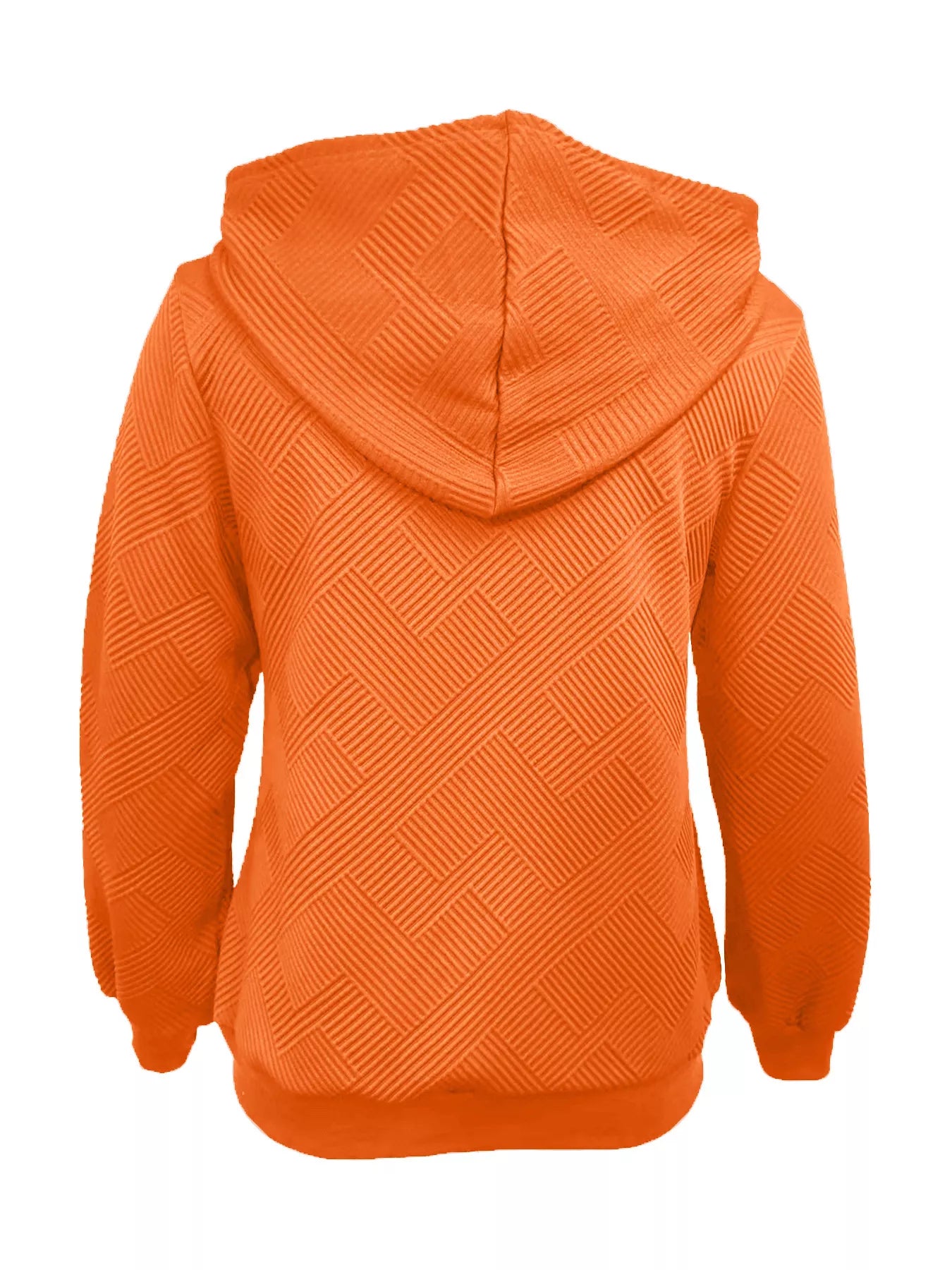 Texture Zip-Up Hoodie with Drawstring NicholesGifts