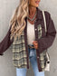 Plaid Button Up Dropped Shoulder Jacket nicholesgifts