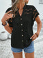 Swiss Dot Cutout Button Down Shirt nicholesgifts