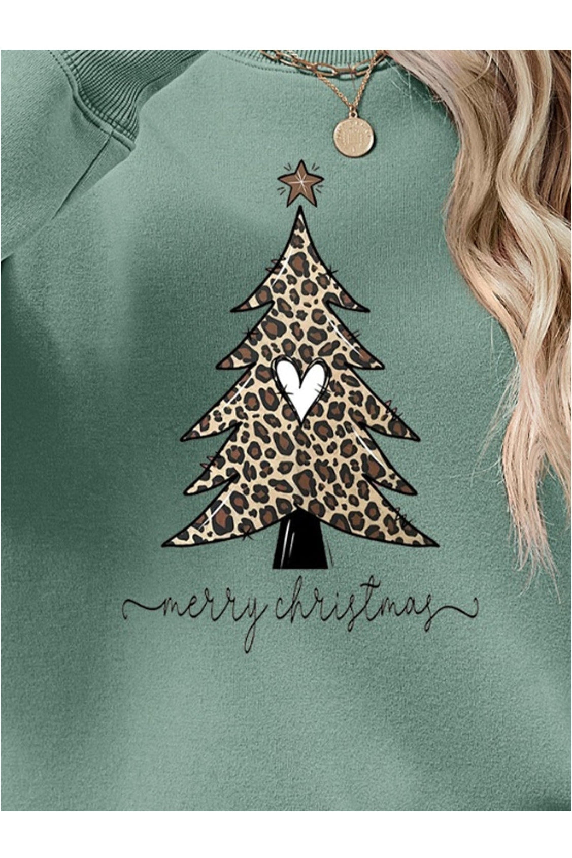 Christmas Tree Graphic Long Sleeve Sweatshirt nicholesgifts