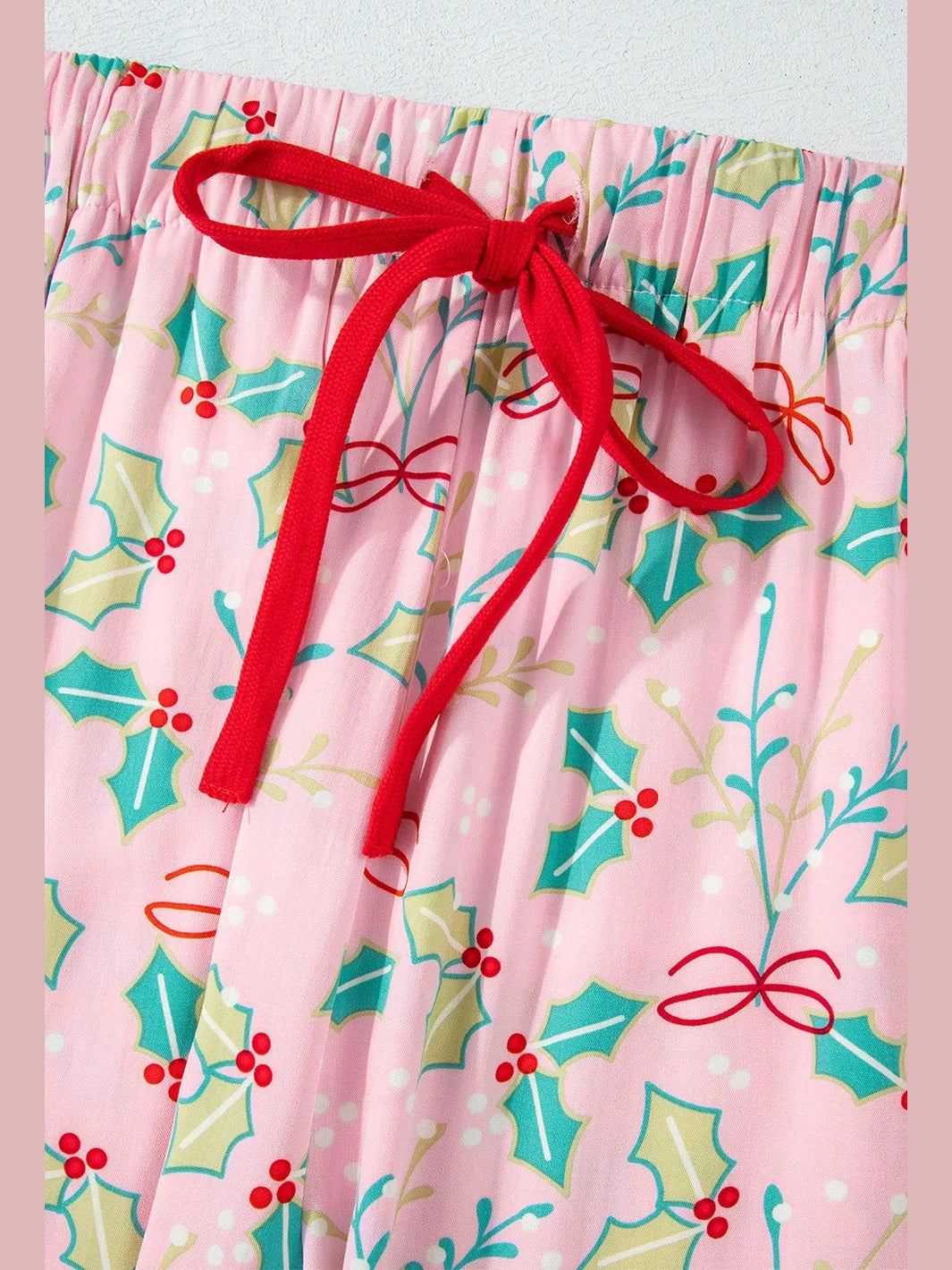 Printed Collared Neck Long Sleeve Top and Pants Lounge Set nicholesgifts
