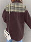 Plaid Button Up Dropped Shoulder Jacket nicholesgifts