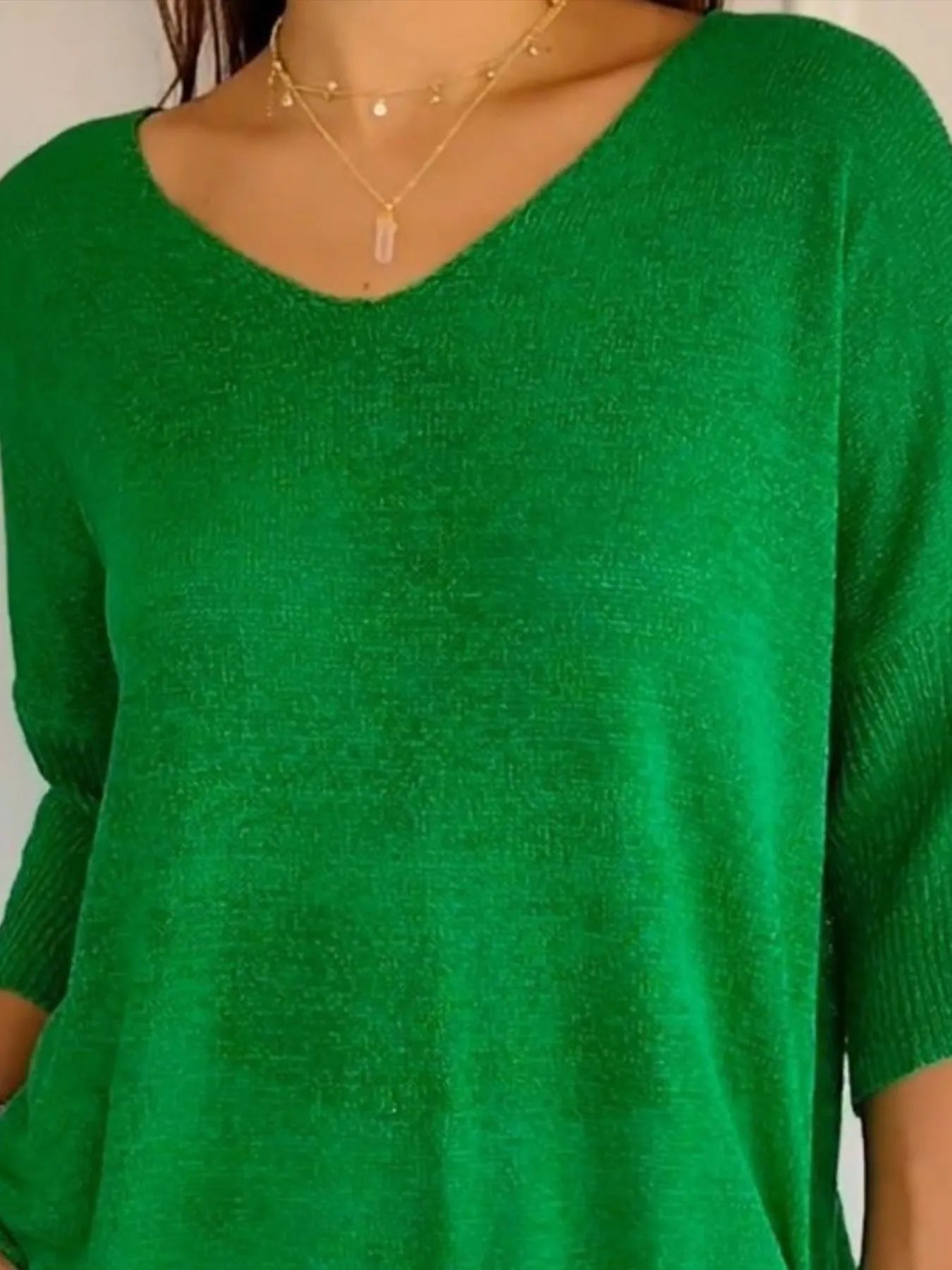 Full Size Relaxed Fit Ribbed Hem Sweater Plus Size